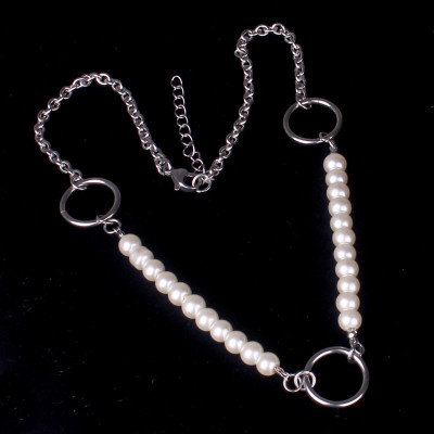 Dây chuyền vòng cổ mix ngọc trai titan độc lạ mắt