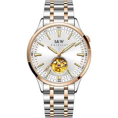 Đồng hồ nam chính hãng IW CARNIVAL IW590G-1 Kính sapphire ,chống xước,Chống nước ,Bảo hành 24 tháng,Máy cơ (Automatic),Dây kim loại thép không gỉ 316L,thiết kế lộ cơ