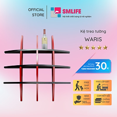 Kệ trang trí phòng khách gỗ công nghiệp SMLIFE Waris