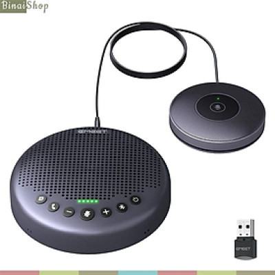 Emeet Luna Plus Kit - Loa Kèm Micro Họp Trực Tuyến, Chống Ồn VoiceIA, Bluetooth 5.0, 8+1 Micrô Dành Cho Nhóm 14 Người- Hàng chính hãng