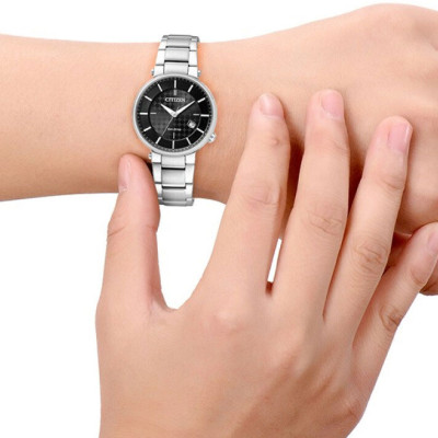 Đồng Hồ Nữ Citizen Dây Thép Không Gỉ EW1790-57E - Mặt Đen (Sapphire)