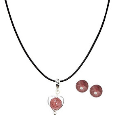 Bộ Bông Tai Và Mặt Dây Chuyền Thạch Anh Ưu Linh Ngọc Quý Gemstones BT2