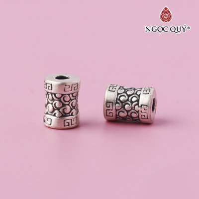 Charm bạc xỏ ngang họa tiết đám mây - Ngọc Quý Gemstones