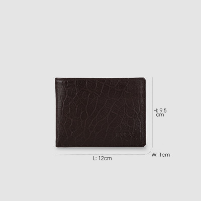 Ví nam da thật cầm tay chữ nhật hoạ tiết vân nổi IDIGO MW1-303-00