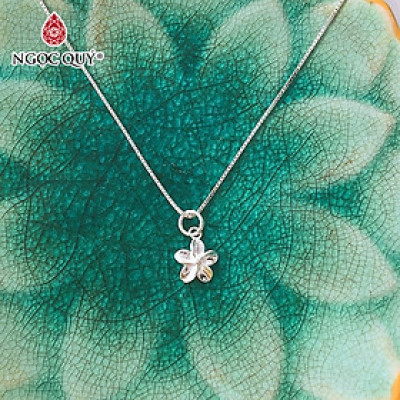Dây chuyền bạc mặt hoa 5 cánh - Ngọc Quý Gemstones