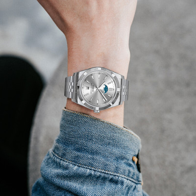 Đồng hồ nam chính hãng LOBINNI L19018-2,Kính Sapphire,chống xước,chống nước 50M,BH 24 tháng,máy cơ(Automatic)