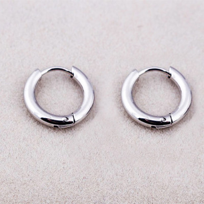 Bông Tai Khuyên Tròn Winwinshop88 BT233 (12mm) – Bạc