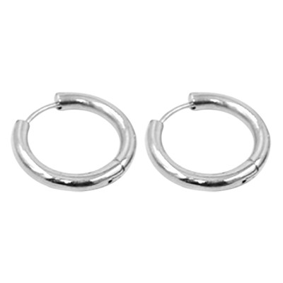 Bông Tai Khuyên Tròn Winwinshop88 BT233 (12mm) – Bạc