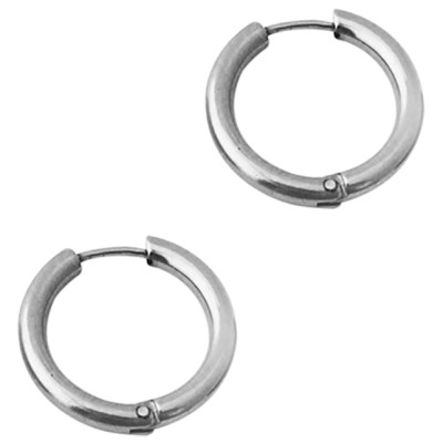 Bông Tai Khuyên Tròn Winwinshop88 BT233 (12mm) – Bạc