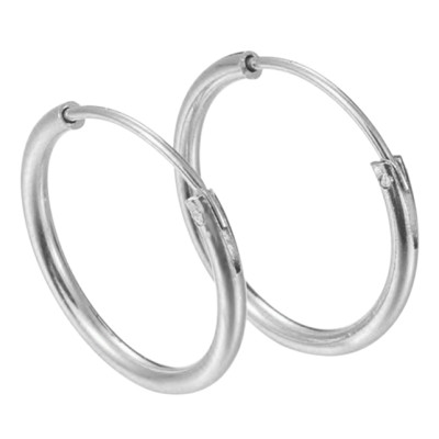 Bông Tai Khuyên Tròn Winwinshop88 BT233 (14mm) – Bạc
