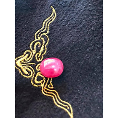 MẶT NHẪN ĐÁ RUBBY HỒNG TƯƠI MỆNH HỎA THỔ  KIỂU OVAL TO ĐẸP LÀM NHẪN  Size DÀI 15mm x NGANG 13mmx SÂU 6mm