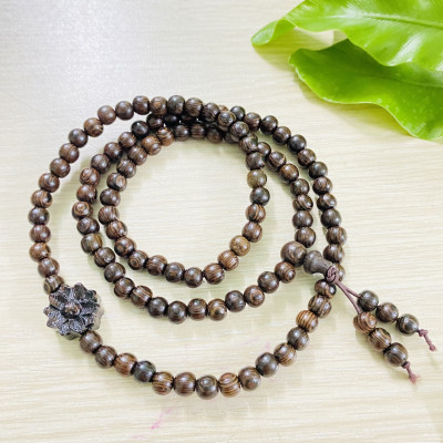 Vòng Tay Trầm Hương 108 Hạt Tròn 8 Ly 6 Ly Full Hộp Đẹp - Chính Hãng