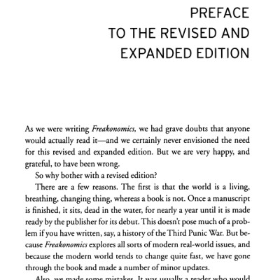 Freakonomics : A Rogue Economist Explores the Hidden Side of Everything (Revised Edition Includes New Material)