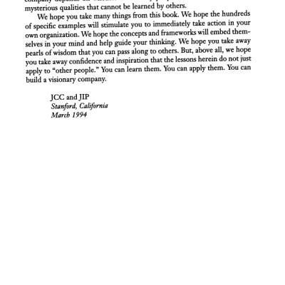 Built to Last: Successful Habits of Visionary Companies