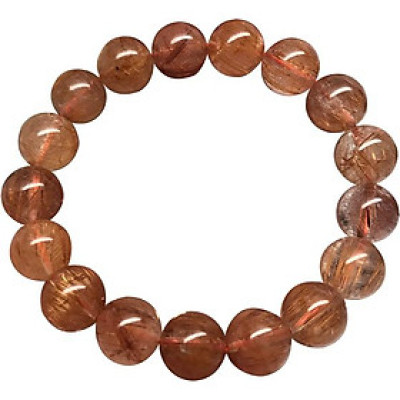 Vòng Đá Thạch Anh Tóc Đỏ Ngọc Quý Gemstones TA046 (12.5mm)