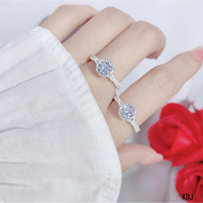 Nhẫn bạc nữ thời trang mặt hoa đá chất liệu bằng bạc s925 SA0851