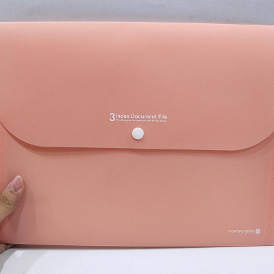 Bìa Nút 3 Ngăn - Morning Glory 79152 - Màu Hồng