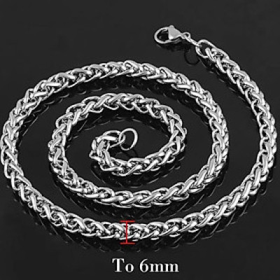 Dây chuyền nam titan cao cấp thời trang rẻ titan thép không gỉ bông dừa trangsucpt 6mm PTDCNA171