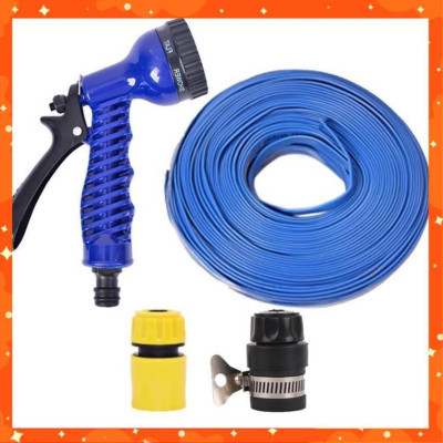 Bộ dây tăng áp 3 lần vòi xịt nước rửa xe,tưới cây loại 3-5m (cút nhựa nối nhựa đen 713-2) 206843 