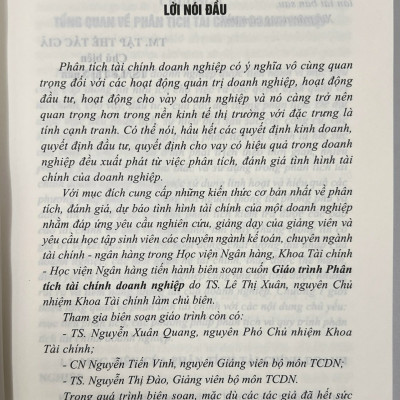 Sách - Giáo Trình Phân Tích Tài Chính Doanh Nghiệp