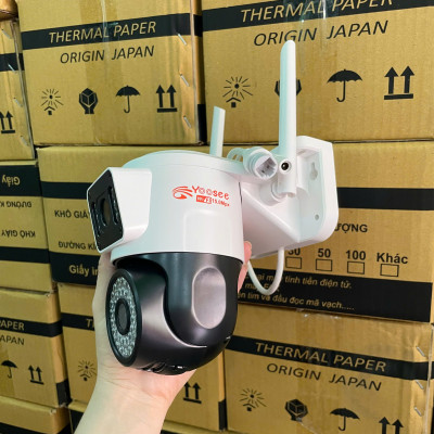 Camera Yoosee WiFi 2 Mắt Ngoài Trời QPT36 Xem 2 Màn Hình Cùng Lúc 5.0Mpx Giám Sát Ngoài Trời Chống Nước IP66 - Hàng Chính Hãng