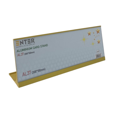 Bảng thông tin để bàn nhôm Enter AL37 300x100mm, Biển chức danh, Bảng tên để bàn, Kệ chức vụ