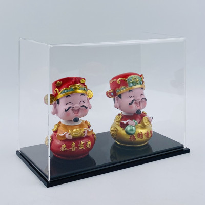 Hộp mica Enter BOX104 10x20x10cm mica dày 2mm, đế đen 5mmx2 chữ nhật nằm, Hộp trưng bày mô hình, Hộp mica trong chống bụi