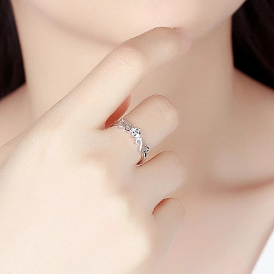 Nhẫn Đôi Bạc Nhẫn Cặp Tình Dại Khờ - BẠC HIỂU MINH NC610