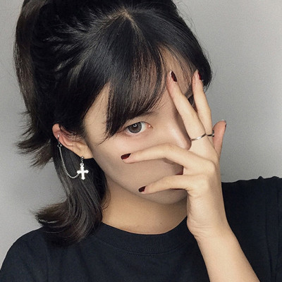 Bông tai mặt dây chuyền thánh giá thời trang gothic cá tính