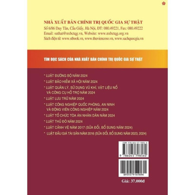 Sách - Luật Trật Tự, An Toàn Giao Thông Đường Bộ Năm 2024 - NXB Chính Trị Quốc Gia