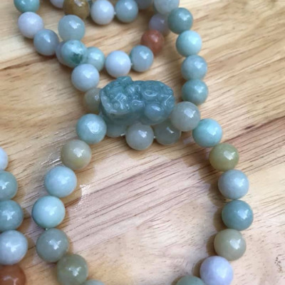 Chiếc Vòng Tay Nữ Tỳ Hưu Phong Thủy Đá Cẩm Thạch tỳ hưu tự nhiên  Size vòng 10mm Màu Xanh Màu Đậm Nhạt  bóng đẹp  Nữ mệnh thủy mộc hỏa đeo tay đẹp lắm ạ