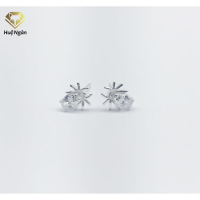 Bông tai bạc Ý 925 Huệ Ngân - Little Bug YCXR363