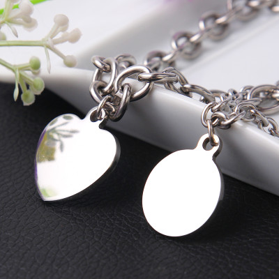 Set 2 vòng đeo tay hợp kim không gỉ