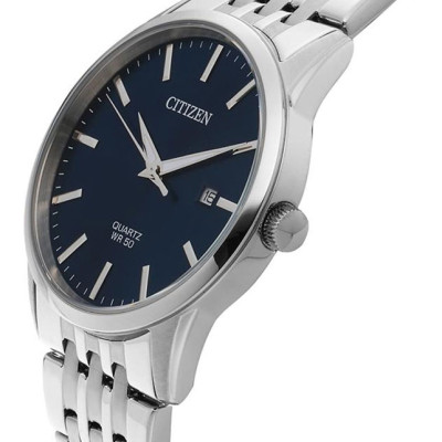 Đồng Hồ Citizen Nam Dây Kim Loại Pin (Quartz) BI5000-87L (39mm) - Mặt Xanh