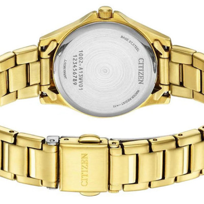 Đồng Hồ Nữ Citizen Pin-Quartz Dây Thép Không Gỉ EQ0612-58E - Mặt Đen (27.5mm)