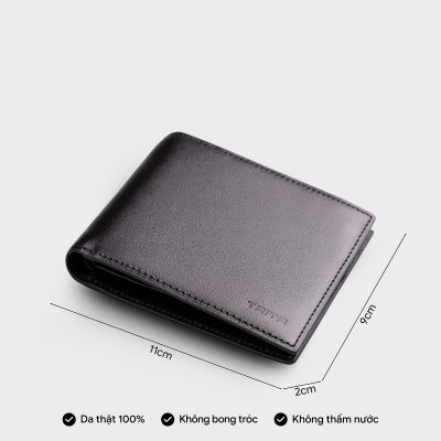 Ví nam da bò Trita ( Thời trang nam dáng ngang - Ví da RVN16 )