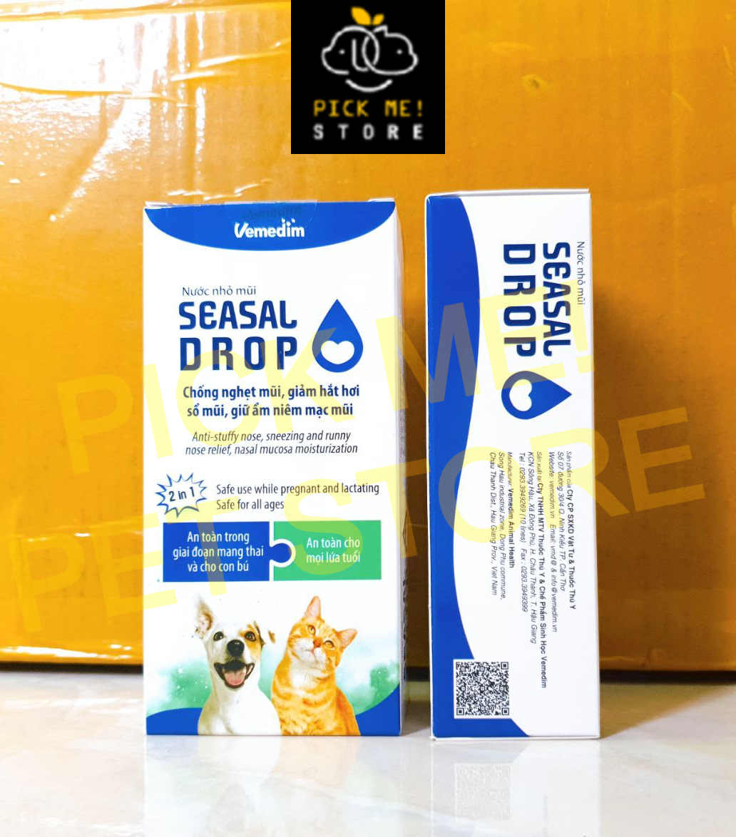 Nhỏ Mũi Seasal Drop - Hỗ Trợ Nghẹt Mũi Sổ Mũi Vệ Sinh Mũi Cho Chó Mèo