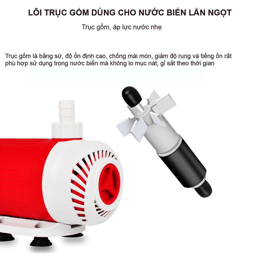 Máy bơm nước chìm mini 6W 15W 30W 40W 50W điện 220V, Bơm quạt hơi nước, Bể cá thủy sinh cao cấp