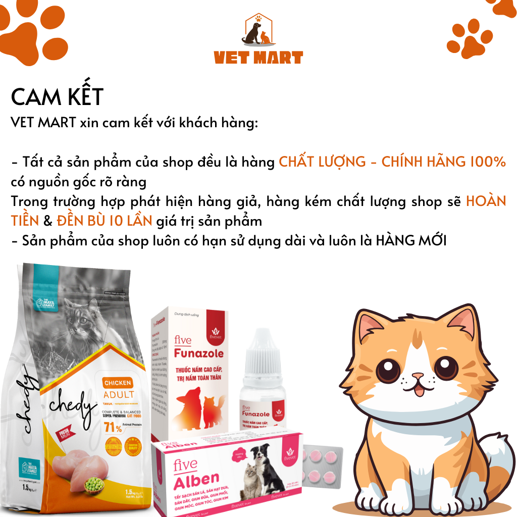 Five Pypra - Vỉ Thuốc Tẩy Các Loại Giun, Sán Cho Thú Cưng