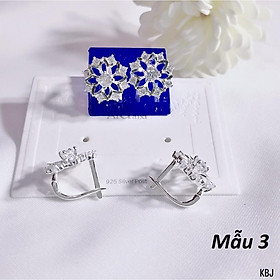 Bông tai bạc thời trang gắn trai nuôi cao cấp chất liệu bằng bạc s925 SA0097