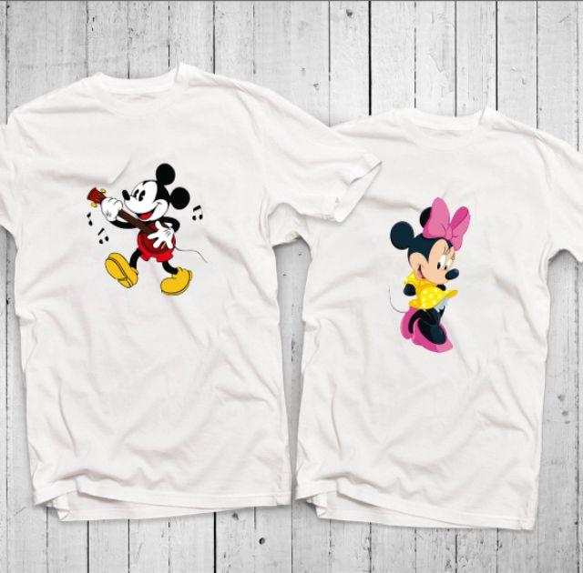 Áo đôi so cute in hình Mickey xinh xắn chất thun đẹp ( giá combo 2 áo)