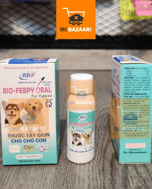 Siro Xổ Giun cho Chó Con BIO FEBPY ORAL - Chai 20ml