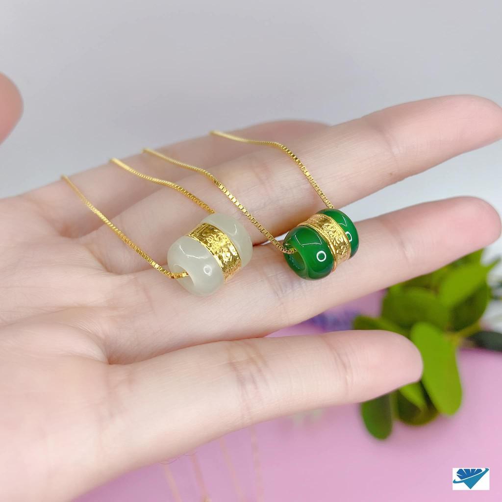 Dây chuyền nữ bạc ta si vàng mặt lu thống MS16c