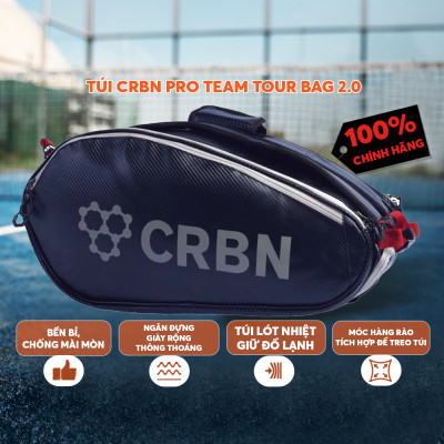 Túi Pickleball CRBN Pro Team Tour Bag 2.0 Cao Cấp - Màu Xám - Sức Chứa Rộng Rãi - Ngăn Giữ Vợt Riêng - Bền Bỉ