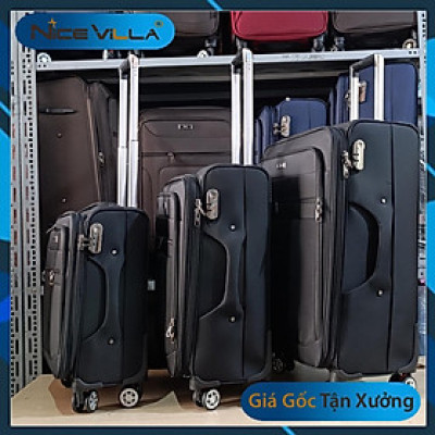 Vali Vải Cao Cấp NiceVilla, Khóa Kéo Mở Rộng thêm 3cm Có Các Size 20/24/28 Inch Mẫu Mới