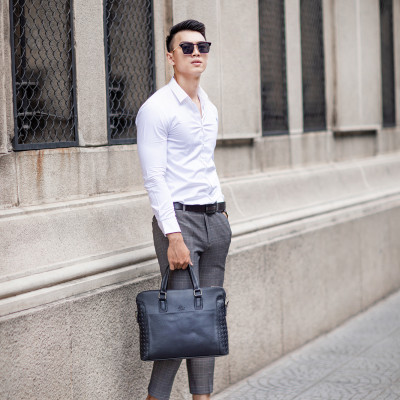 Cặp Công Sở Lata ( Thời trang nam basic đựng laptop 14,6 inch - Cặp da CA28 )