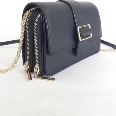 Túi xách nhỏ 2 ngăn khóa kéo CL-047BLK