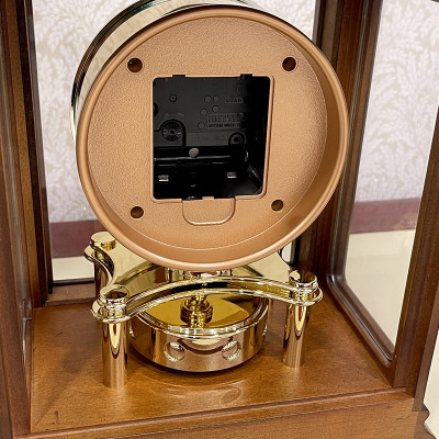 Đồng hồ để bàn Nhật Bản Rhythm CRH176NR06, Kt 23.5 x 28.0 x 15.0cm, 2.5kg Vỏ gỗ. Dùng Pin.