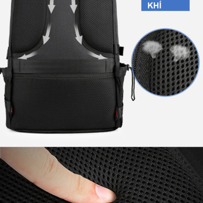 Balo laptop sức chứa lớn vải fabric cao cấp hàng chính hãng YVan 0516-1