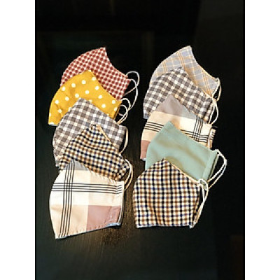 Combo 10 khẩu trang vải 3 lớp nhiều màu ngẫu nhiên